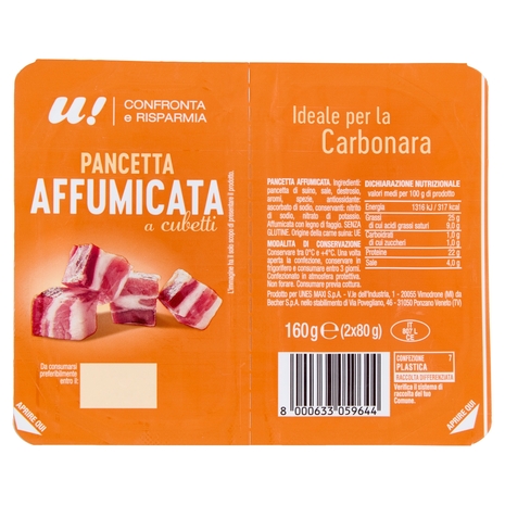 Pancetta Affumicata a Cubetti U! Confronta e Risparmia